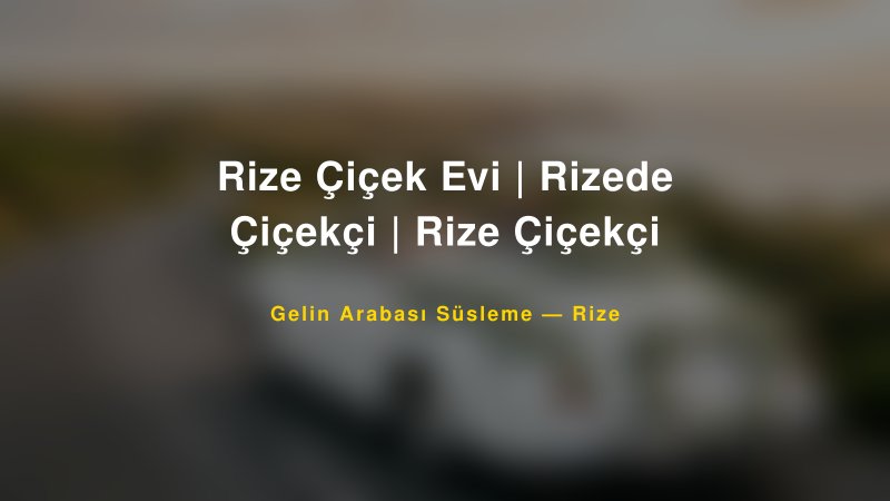 Rize Çiçek Evi | Rizede Çiçekçi | Rize Çiçekçi Rize Gelin Arabası Süsleme