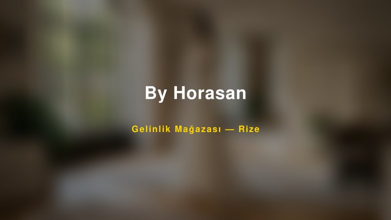 By Horasan — Rize Kır Düğünü Mekanı Rehberi